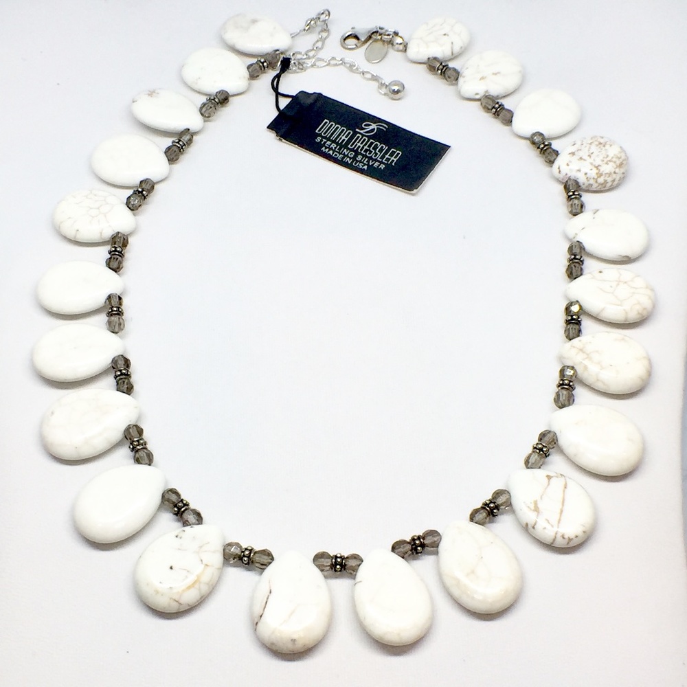 Donna Dressler Sterling & Stone/Crystal Necklace